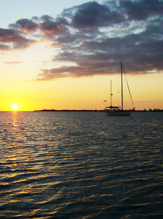 Biscane Bay sunset Bahamas